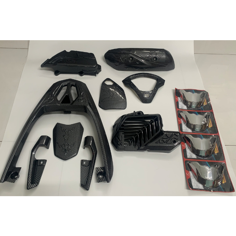 Bộ phụ kiện, ốp bảo vệ trang trí xe Lead đời 2020 - 2023 vân Carbon ( Full bộ ) dễ dàng tháo nắp