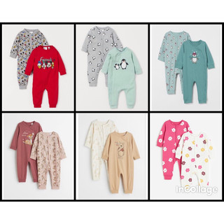 (090)SET 2 BODYSUIT DÀI HM/ SLEEPSUIT