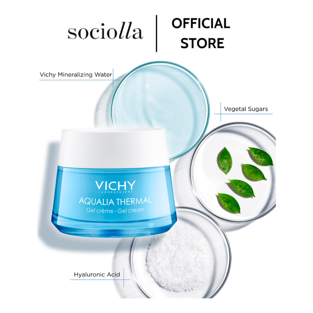Gel Dưỡng Ẩm Cấp Nước Cho Da Suốt 48h Dành Cho Mọi Loại Da VICHY Aqualia Thermal Gel Cream 50ml