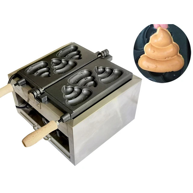Máy 3 Miếng Funny Shit Sáng Tạo Poop Ngộ Nghĩnh Waffle Maker Electric 1500W 220V EU PLUG PVN4867
