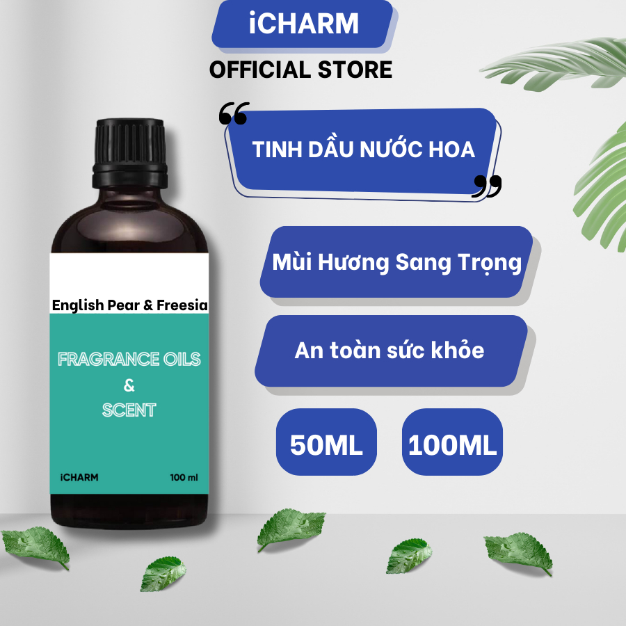 Tinh dầu thơm phòng nước hoa English Pear & Freesia 50ml, 100ml iCHARM khuếch tán phòng ngủ, spa, đuổi muỗi