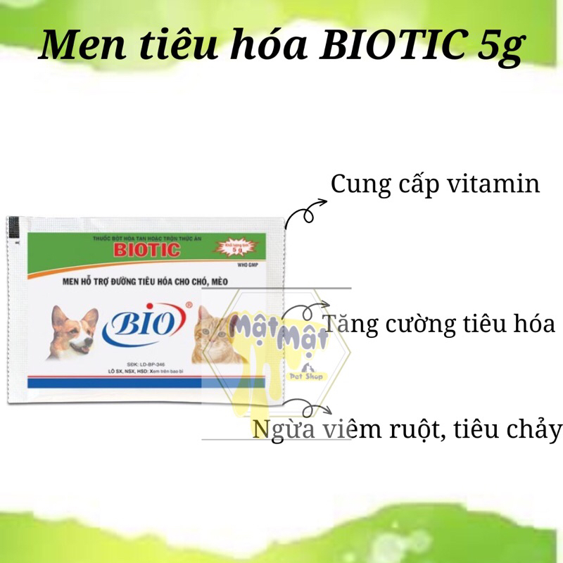 MEN TIÊU HÓA CHO CHÓ MÈO BIOTIC- gói 5g