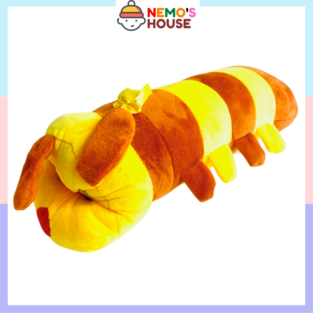 Gấu bông gối ôm con sâu, gối ôm cho bé, thú nhồi bông mini cute giá rẻ cho bé, nhiều size và kiểu dáng dễ thương