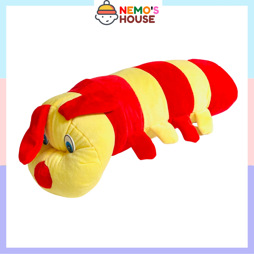 Gấu bông gối ôm con sâu, gối ôm cho bé, thú nhồi bông mini cute giá rẻ cho bé, nhiều size và kiểu dáng dễ thương