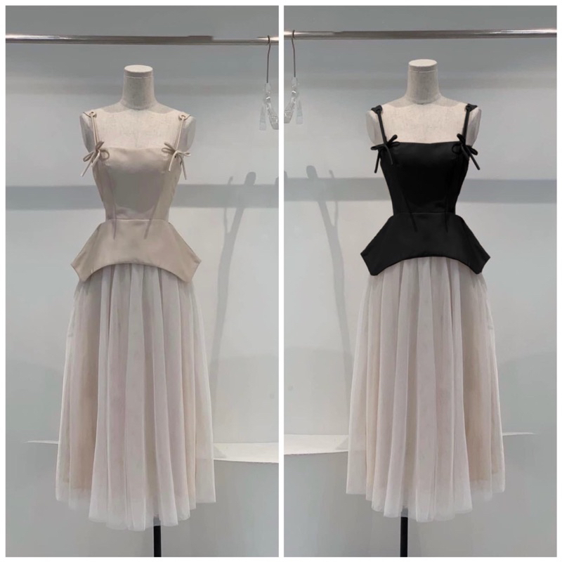 SET ÁO DÂY TAFTA + CHÂN VÁY BỒNG