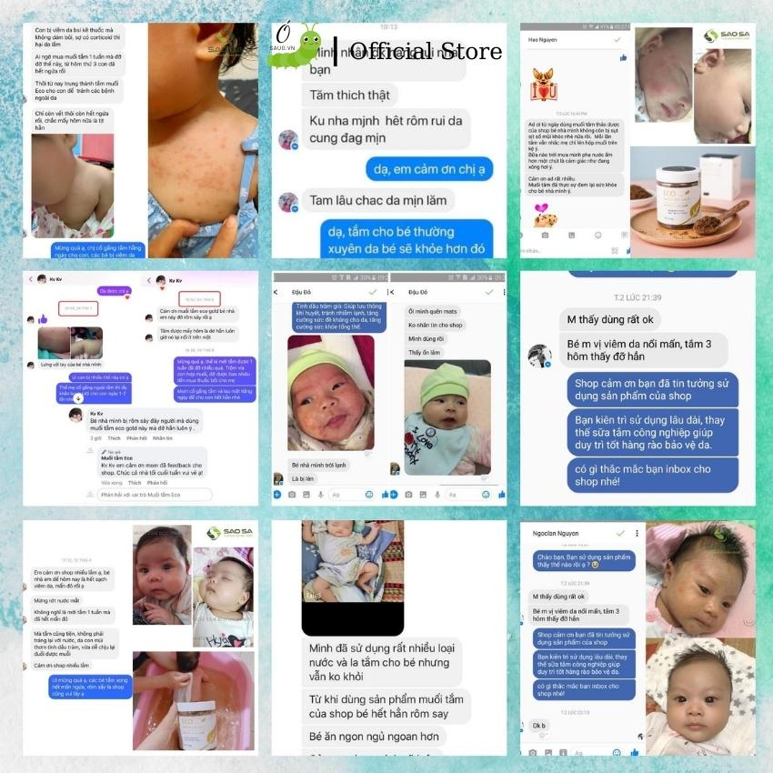 Combo 3 Gói Muối Tắm Bé Sinh Dược Gói 10g - Sâu Ó Official Store