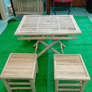 Bàn ghế tre cho quán ăn ,cà phê ,Bộ bàn ghế đôn tre uống trà trang trí tết làm decore