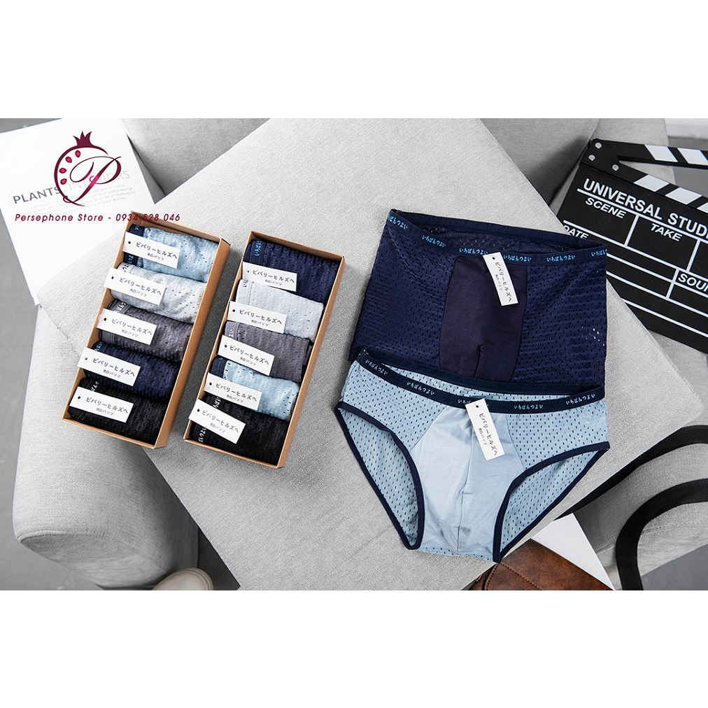 Quần sịp, quần lót nam vải lỗ thông hơi mềm mát