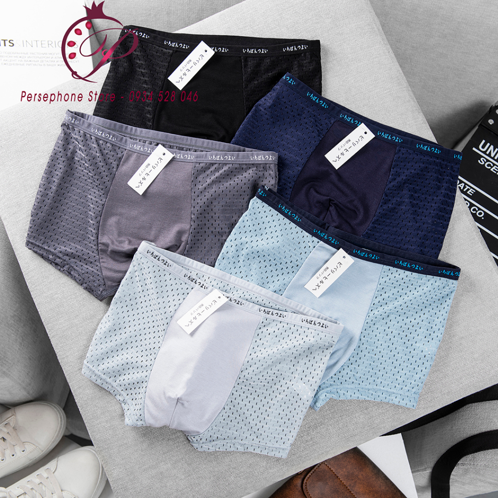 Quần sịp, quần lót nam vải lỗ thông hơi mềm mát