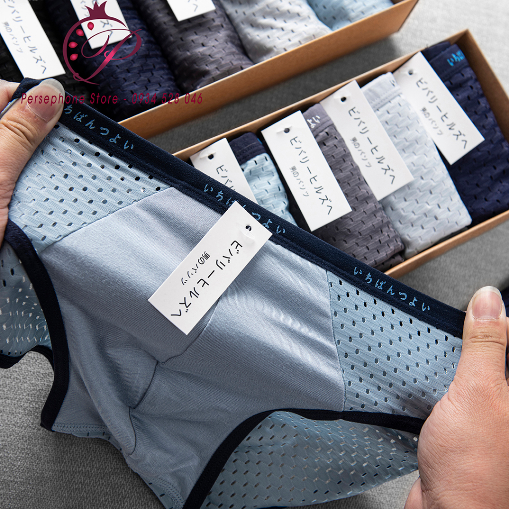 Quần sịp, quần lót nam vải lỗ thông hơi mềm mát