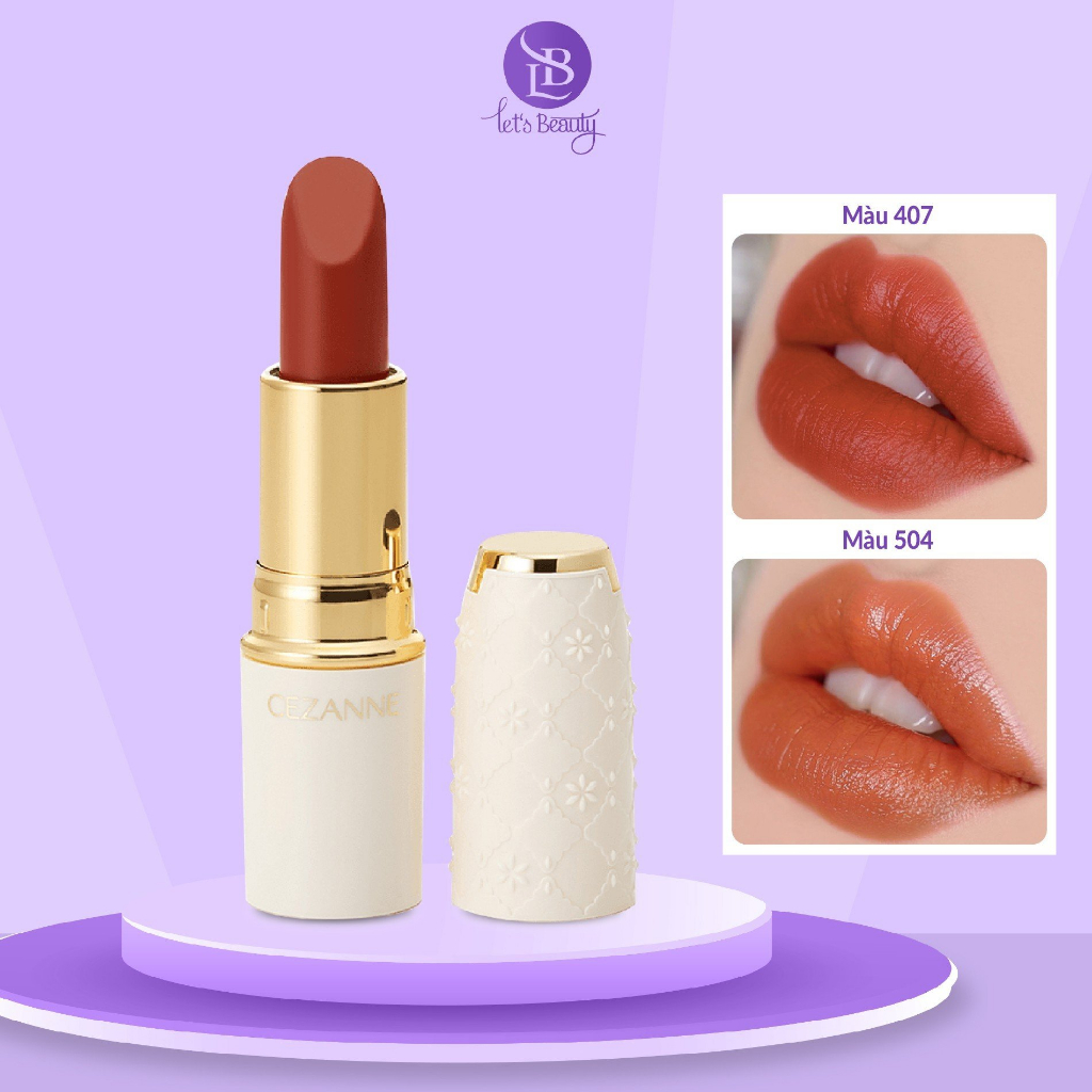 Son thỏi lì Cezanne Lasting Lip Color N Nhật Bản mềm mịn lâu trôi 3.9g