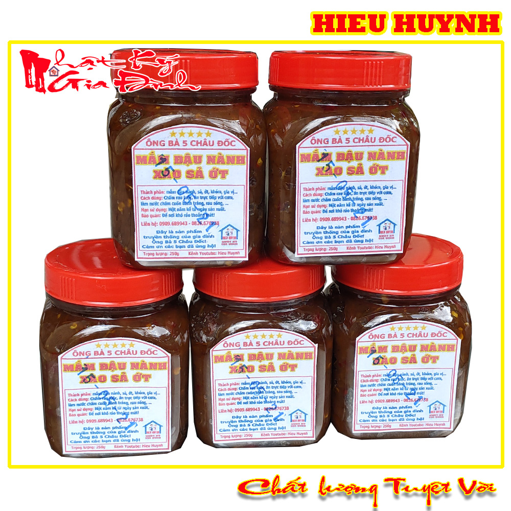 250gr Mắm Đậu Nành Xào Sả Ớt Đặc Biệt Cho Người Ăn Chay Chính Hiệu Của Ông Bà 5 Châu Đốc