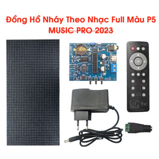 ĐỒNG HỒ LED Nháy Theo Nhạc 2023 Clock Music - Nhiều hiệu ứng, báo nhiệt độ, báo lịch, báo giờ - Bảo Hành 3 Tháng