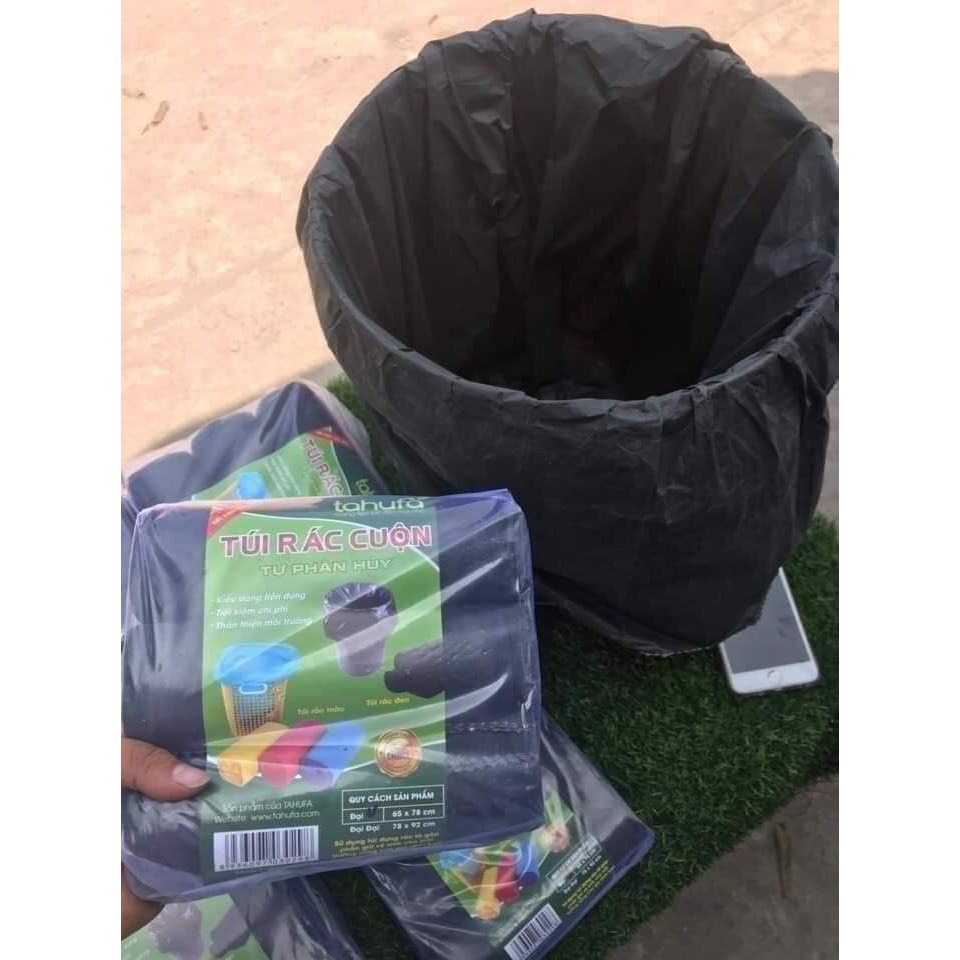 Túi rác tự phân hủy, 3 cuộn túi đựng rác đen, túi đựng rác, túi đựng giày bóng đá, bịch đựng rác