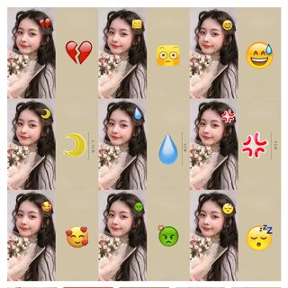 Kẹp Tóc Dễ Thương Emoji Hoạt Hình Phụ Kiện phong cách Hàn Quốc Thời Trang Cho Nữ, Kẹp Tóc cảm xúc Emoji dễ thương