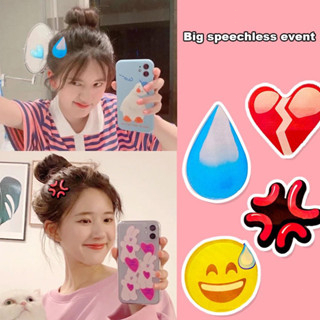 Kẹp Tóc Dễ Thương Emoji Hoạt Hình Phụ Kiện phong cách Hàn Quốc Thời Trang Cho Nữ, Kẹp Tóc cảm xúc Emoji dễ thương
