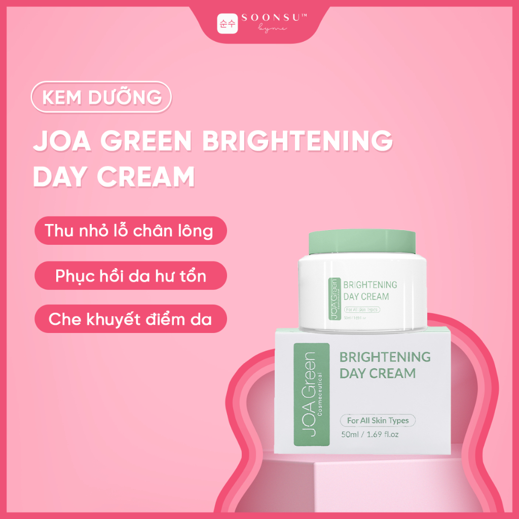 Kem dưỡng trắng phục hồi da JOA Green Brightening Day Cream