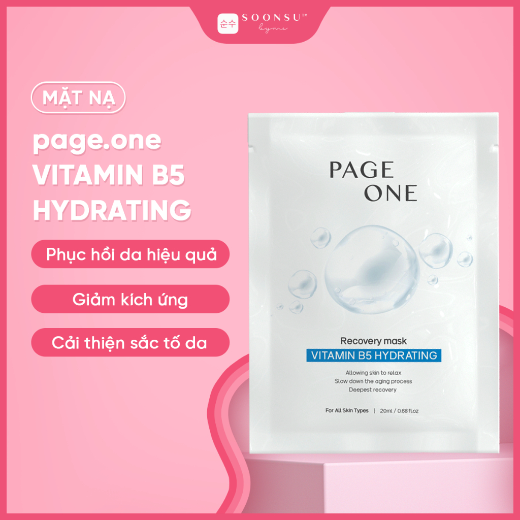 [page.one] Mặt Nạ Page One VITAMIN B5 HYDRATING RECOVERY MASK - dưỡng ẩm phục hồi chuyên sâu - 1 miếng