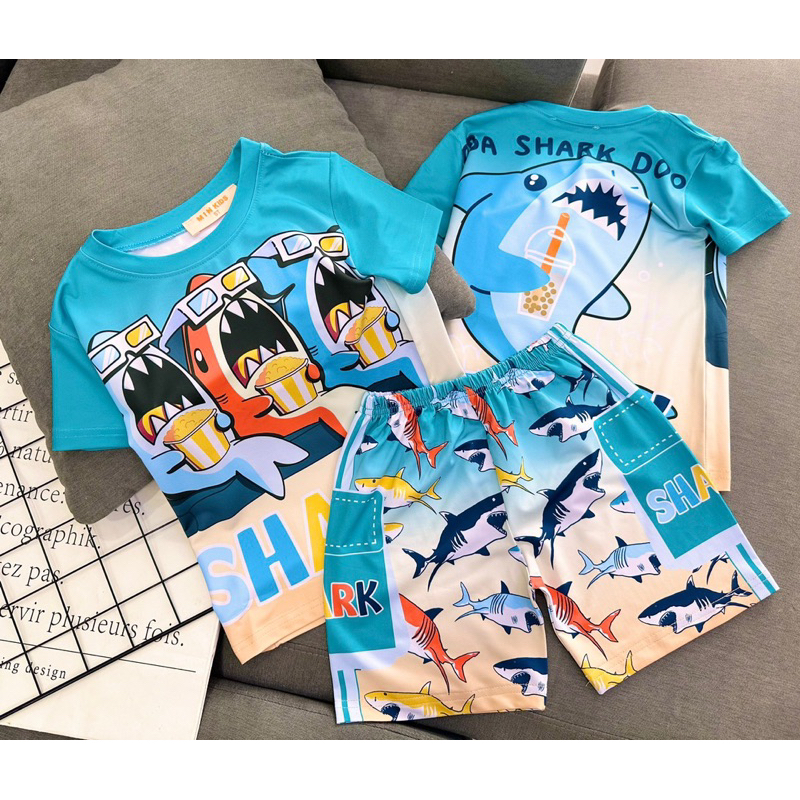 Bộ thun lạnh 3d bé trai