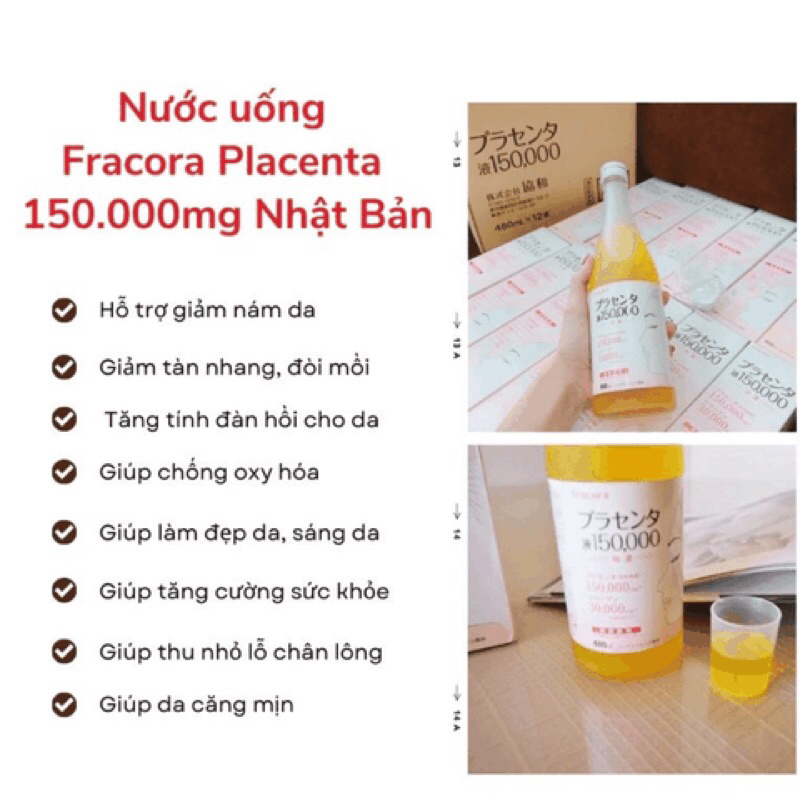 Nước uống nhau thai cừu Fracora Placenta 150000mg Nhật Bản