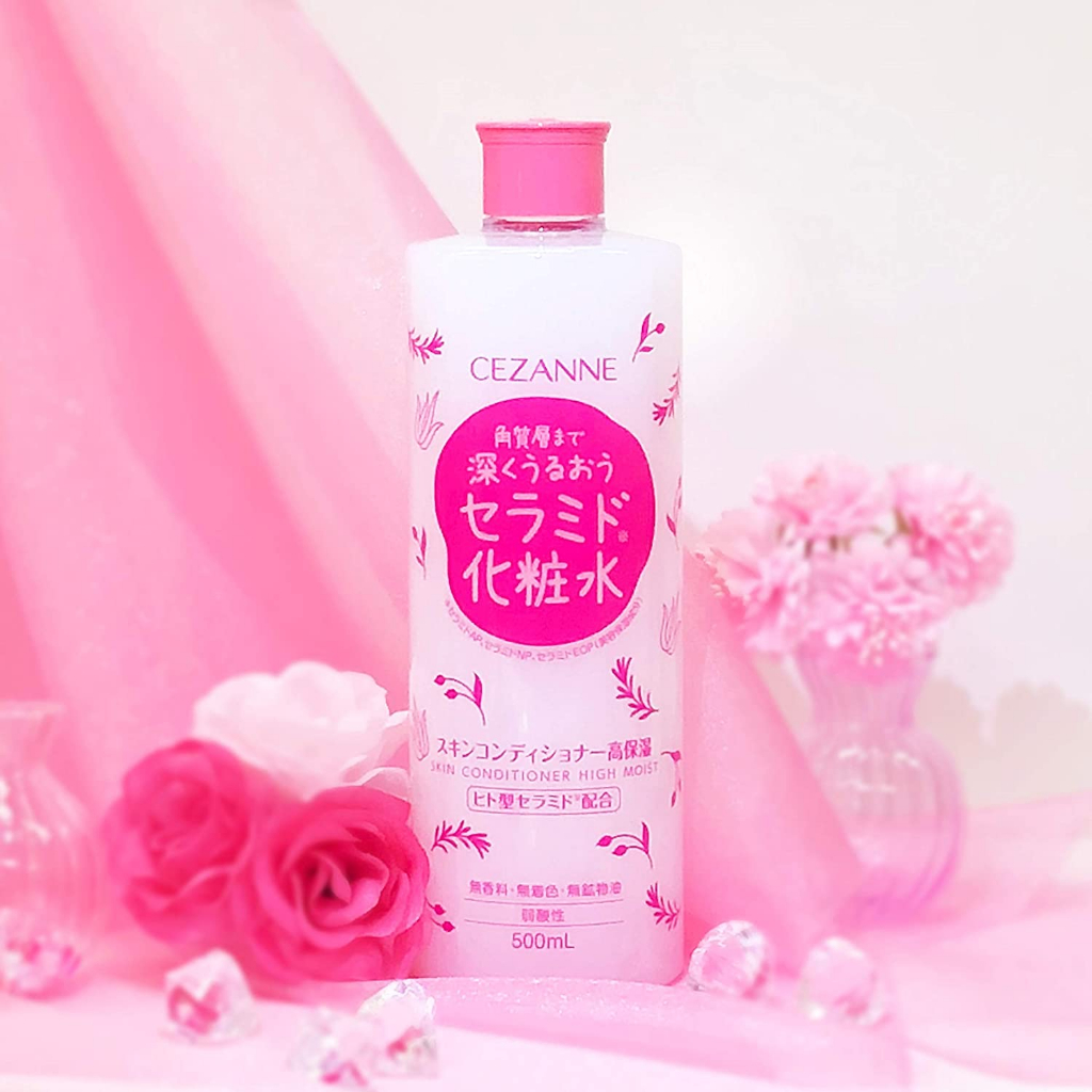 Nước hoa hồng cấp ẩm Cezanne Skin Conditioner Hight Moist Nhật Bản tăng độ đàn hồi, chống lão hóa 500ml