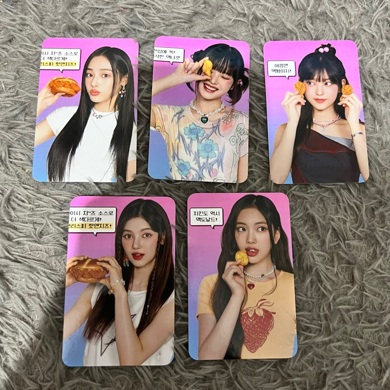 Set 5 card NewJeans x McDonalds