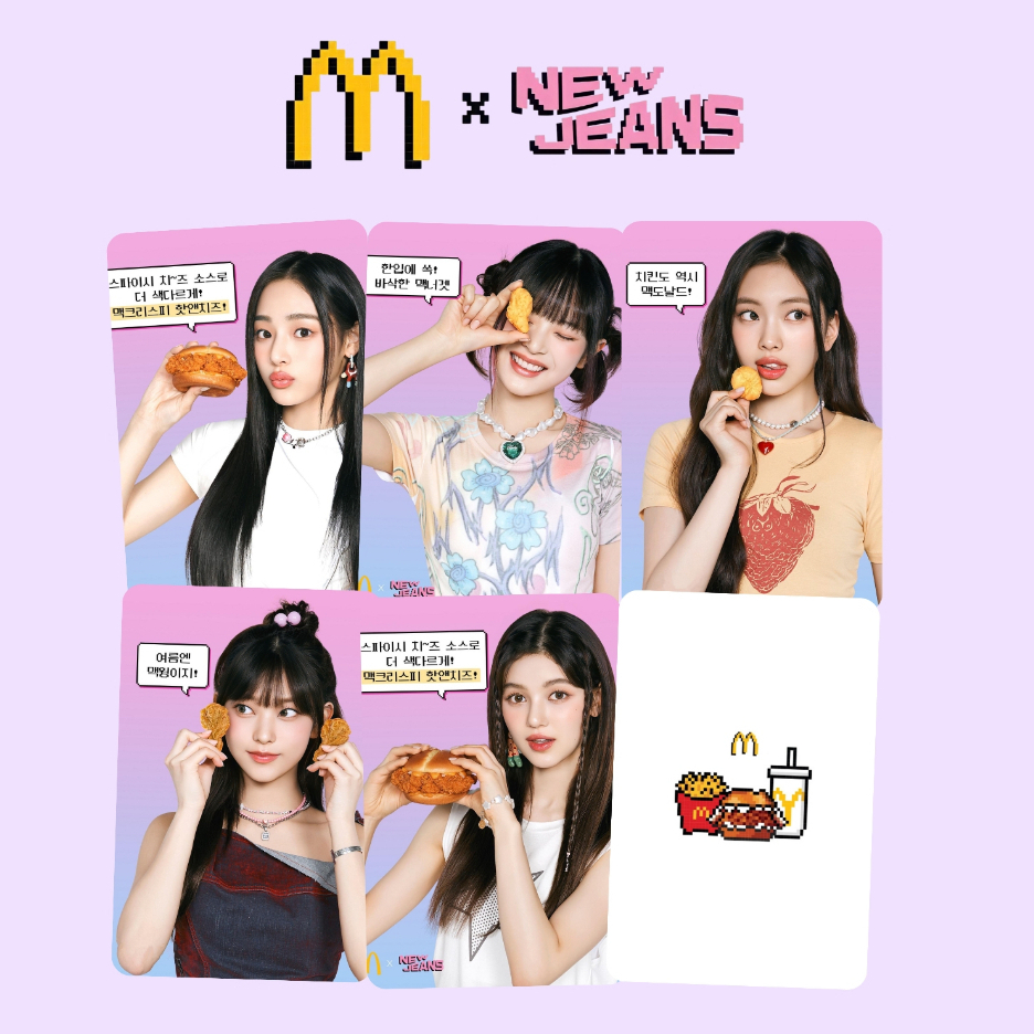 Set 5 card NewJeans x McDonalds