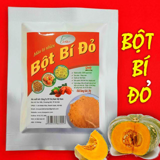 Bột bí đỏ gói 10gr nguyên chất 100% sấy lạnh từ quả bí đỏ bí ngô dùng tạo màu cho bánh kẹo, đồ uống
