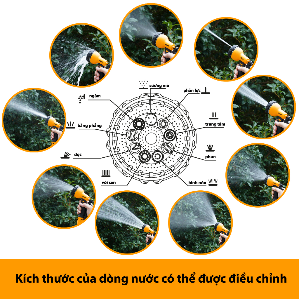 Vòi phun xịt nước INGCO HWSG092