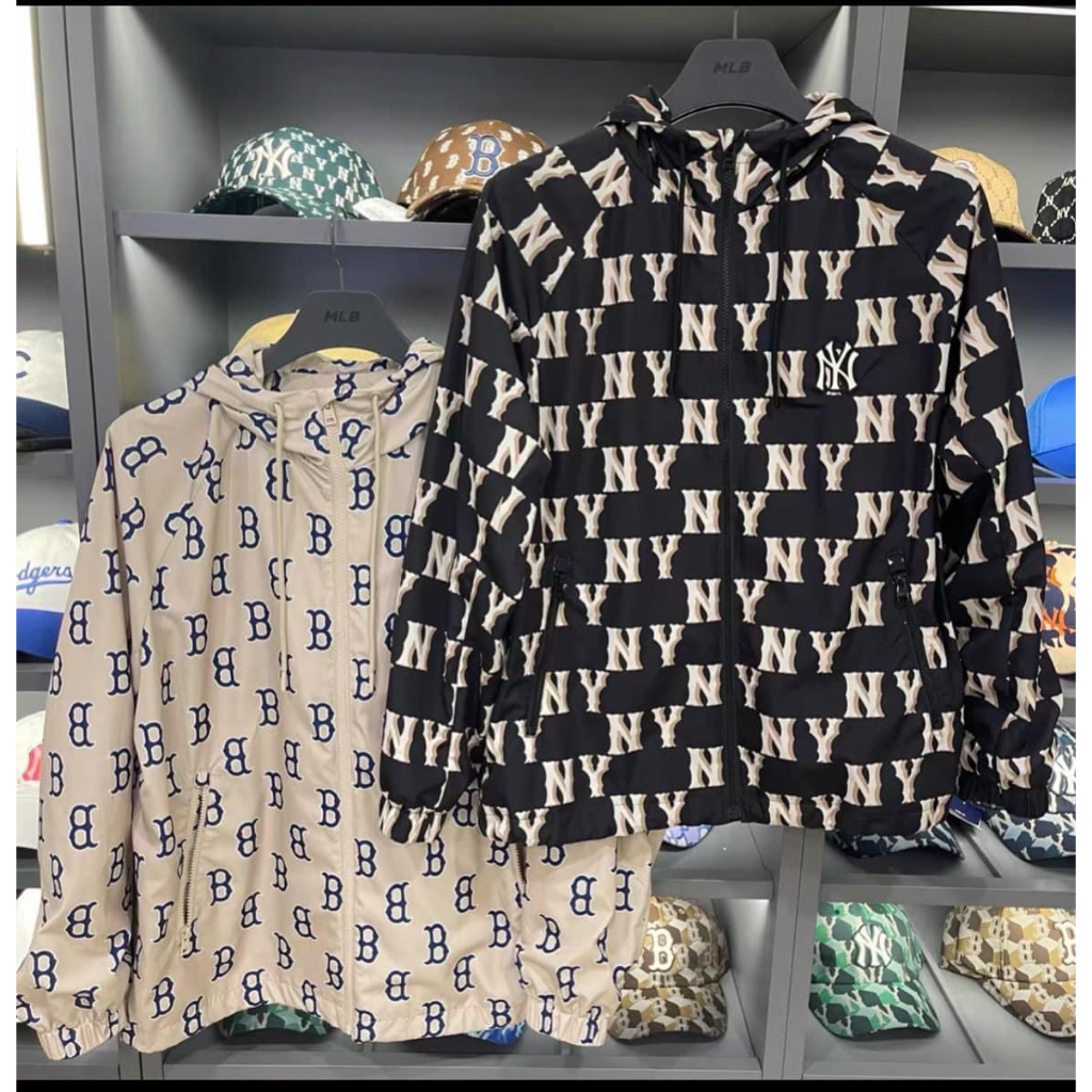 Áo Khoác Gió Unisex M.L.B 4 Màu Hot Phong Cách Càn Quốc Cho Mùa Đông Năng Động Cho Giới Trẻ