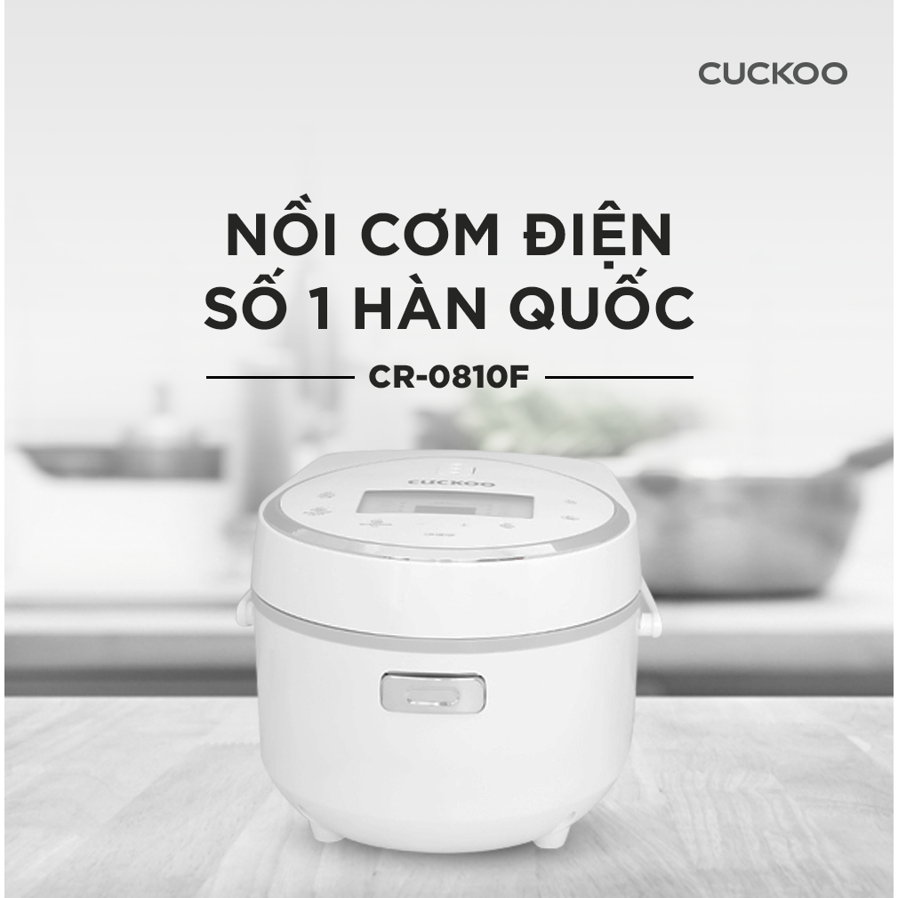 Nồi cơm điện tử Cuckoo 1.44L CR-0810F - Bảng điều khiển LED - Lòng nồi chống dính - Chất lượng Hàn Quốc- Hàng chính hãng