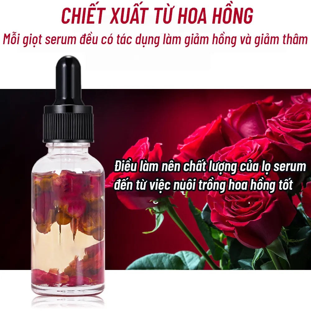 Serum hoa hồng 30ml, giảm thâm vùng kín, vùng nách, đầu gối, LÀM HỒNG cô bé và nhũ hoa