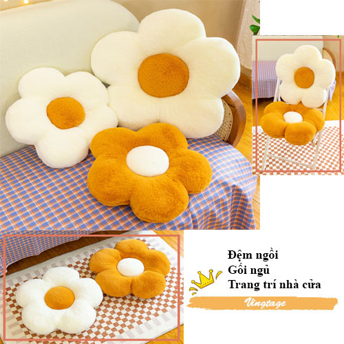 Gối Hoa Bông Decor Chất Bông Tinh Khiết Kháng Khuẩn Đa Năng dùng làm gồi hay Đệm Siêu Êm Siêu Đàn Hồi