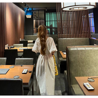 Đầm linen tay bí