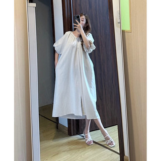 Đầm linen tay bí