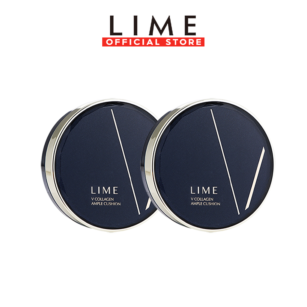 Combo 2 cái Phấn Nước Dưỡng Ẩm LIME V Collagen Ample Cushion SPF 50+ PA +++ 20g