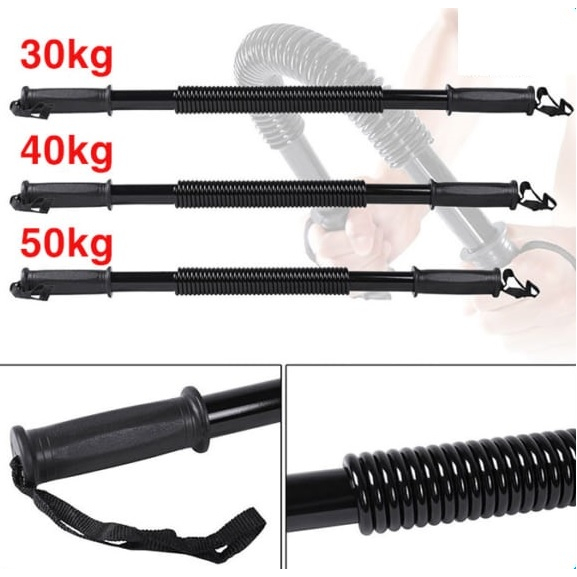 Gậy bẻ tập cơ tay tại nhà, Gậy lò xo tập cơ tay lực bẻ 20-30-40-50kg - Đồ long đao mini, Thanh long đao mini