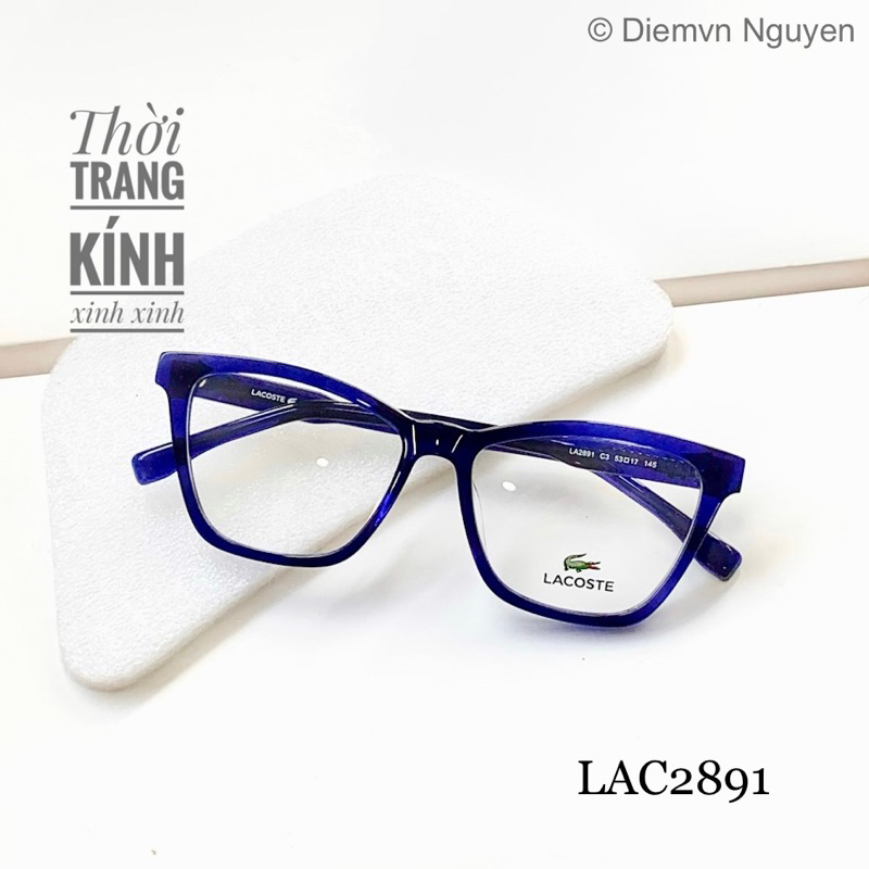 Gọng kính cận nam nữ LA2891_Gọng cận cao cấp bản đẹp mắt vuông xếch, nhựa Acetate dày dặn, cứng cáp, độ bền cao