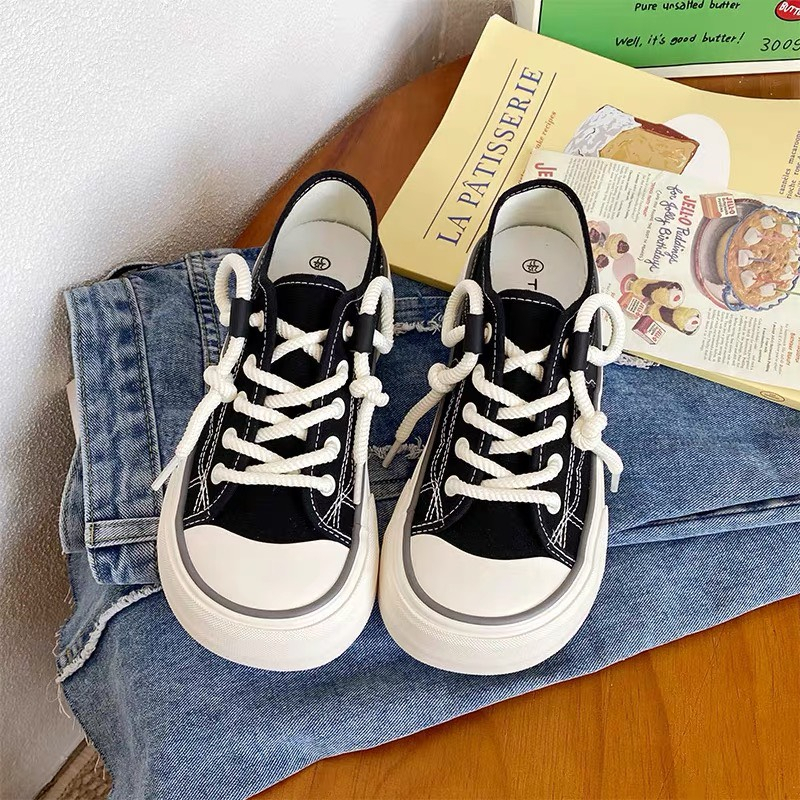 Giày thể thao nữ TAW độn đế 5cm mẫu mới chất liệu vải canvas siêu đẹp phong cách thời trang giày sneaker nữ đi học