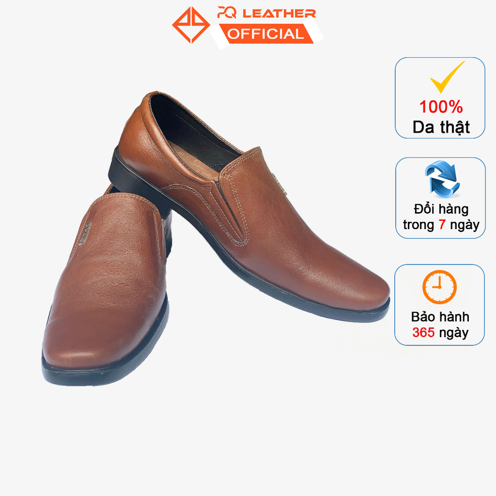 Giày lười nam công sở da bò nappa cao cấp PQ Leather PG20 - hộp sang trọng - Bảo hành 12 tháng
