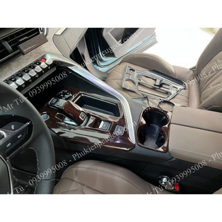 Bộ ốp vân gỗ nội thất vân gỗ vàng 12 chi tiết peugeot 5008, 3008 all new