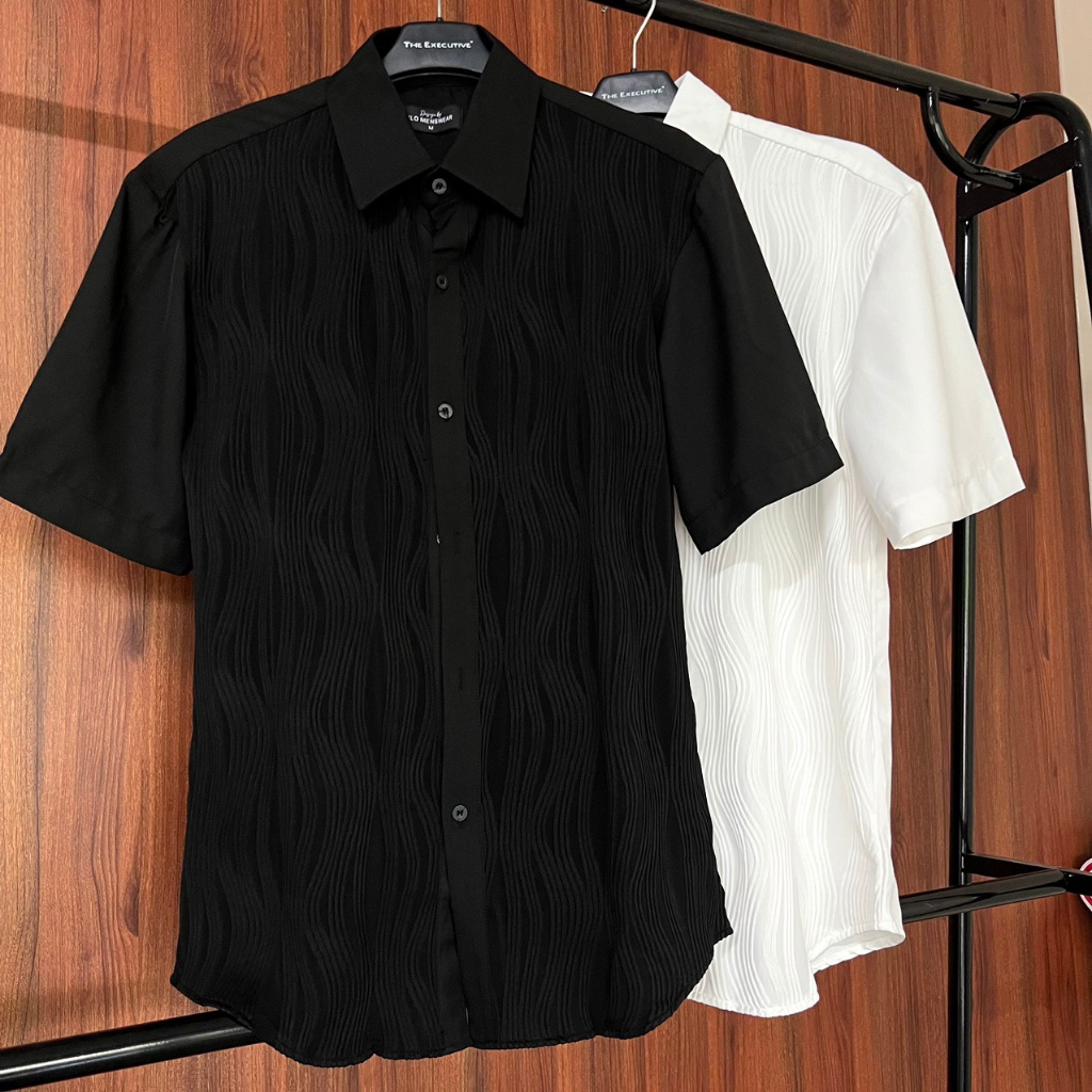 Áo Sơmi Tay Ngắn Thoren thiết kế sóng dọc -SILAS unisex