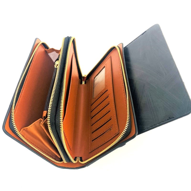 Ví nam cao cấp cầm tay công sở, bóp nam Mont.blanc khóa đồng kiểu dáng sang trọng,clucth nam kẹp nách 202-01