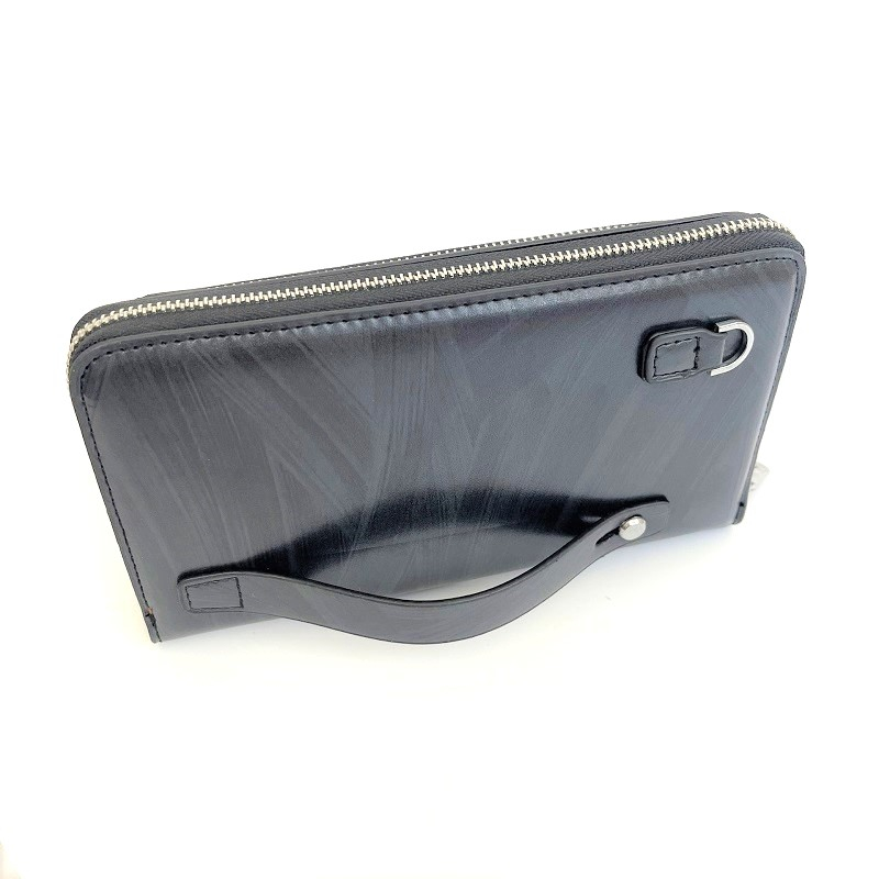 Ví cầm tay nam Mont.blanc phiên bản gắn máy tính tặng kèm bút ký cao cấp, clutch nam kẹp nách, bóp da kèm dây cầm tay