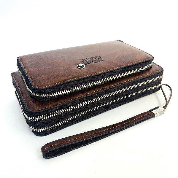 Ví cầm tay nam Mont.blanc phiên bản gắn máy tính tặng kèm bút ký cao cấp, clutch nam kẹp nách, bóp da kèm dây cầm tay