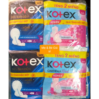 COMBO 8 GÓI/4 GÓI ĐÊM 28CM KOTEX MỞ RỘNG 1.5X