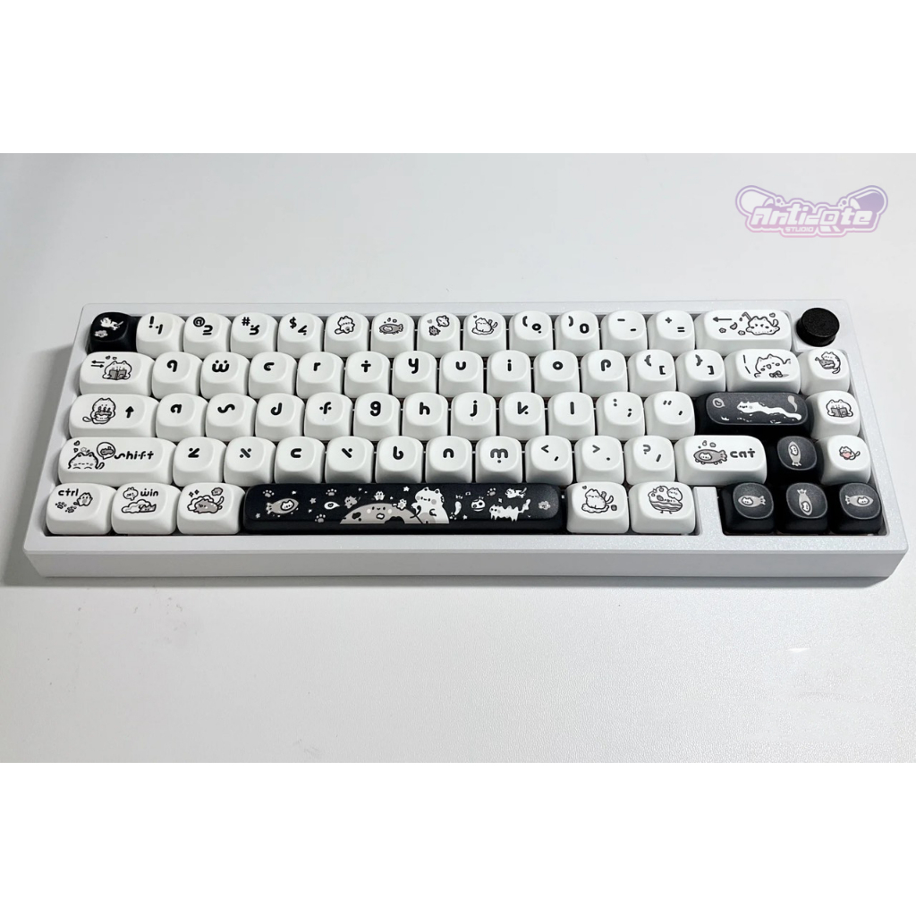 Nút bàn phím cơ Simple cat - kitty wonderland keycap -  profile MOA - 141 nút