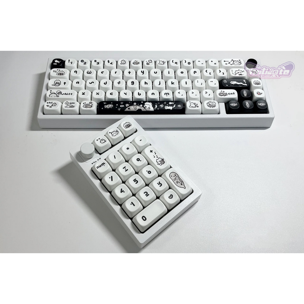 Nút bàn phím cơ Simple cat - kitty wonderland keycap -  profile MOA - 141 nút