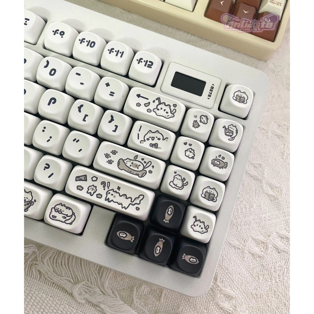 Nút bàn phím cơ Simple cat - kitty wonderland keycap -  profile MOA - 141 nút