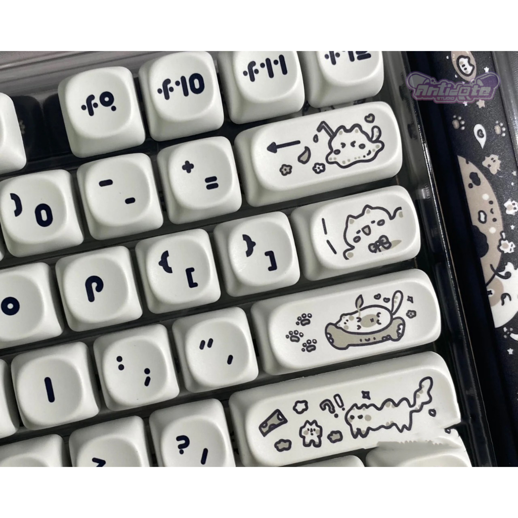 Nút bàn phím cơ Simple cat - kitty wonderland keycap -  profile MOA - 141 nút